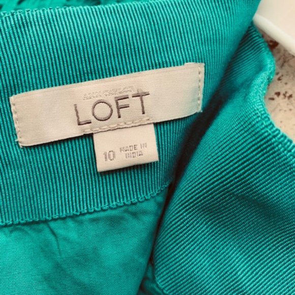 LOFT Teal Pencil Skirt Size 10 - Picture 8 of 10